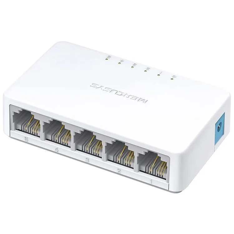Mercusys MS105 5-Port 10/100Mbps Desktop Switch, 5 x 10/100 Mbps RJ-45 ports with auto MDI/MDIX supported