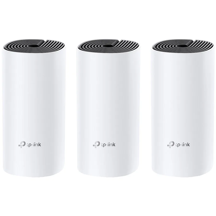 TP-Link Deco M4 (3-pack) AC1200 Whole-Home Mesh Wi-Fi System, Qualcomm CPU, 867Mbps at 5GHz+300Mbps at 2.4GHz