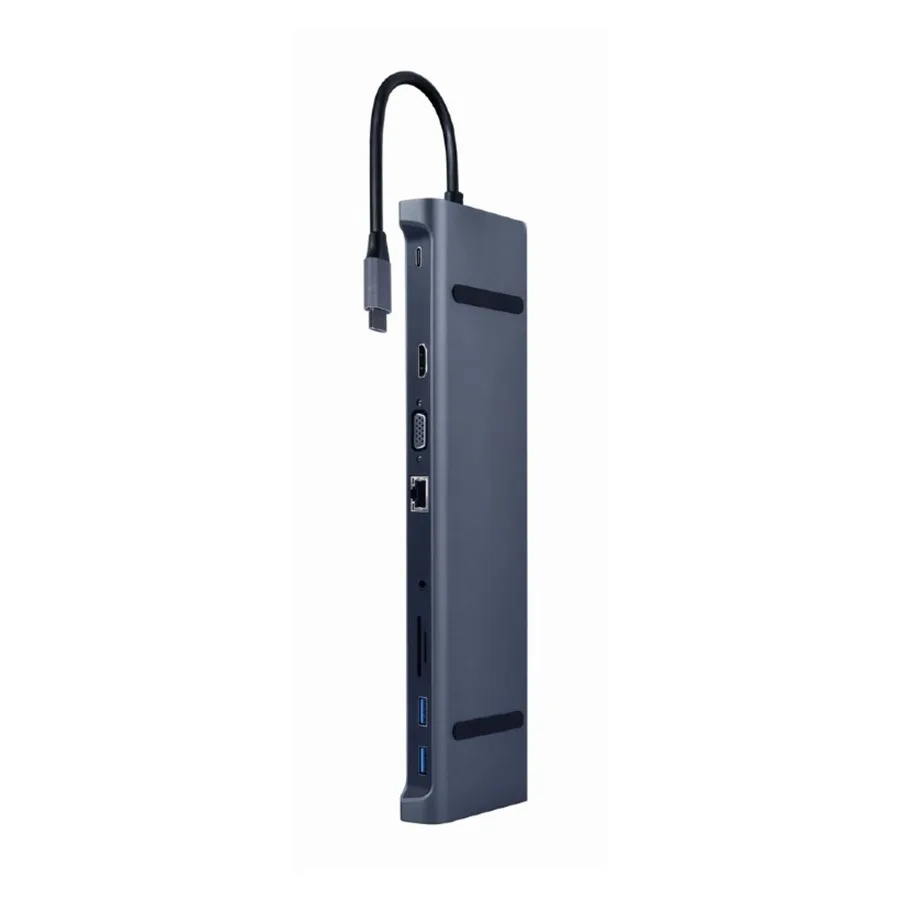 Docking station GEMBIRD USB adapter Type-C 10-in-1 multi-port adapter (USB hub+HDMI+VGA+PD+card