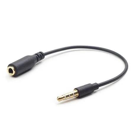 Gembird Audio kabl cross adapter 3,5mm 4pin to 3,5mm stereo, 18 cm, CCA-419, black