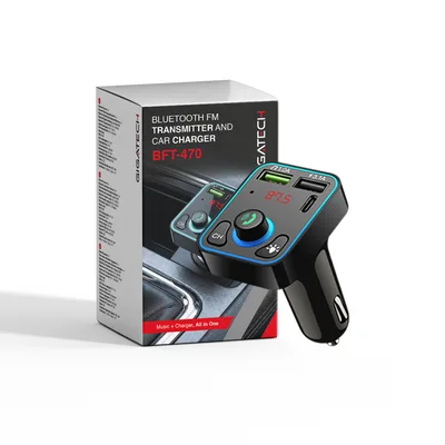 Gigatech Bluetooth FM transmiter i autopunjač BFT-470 s LED svjetlima
