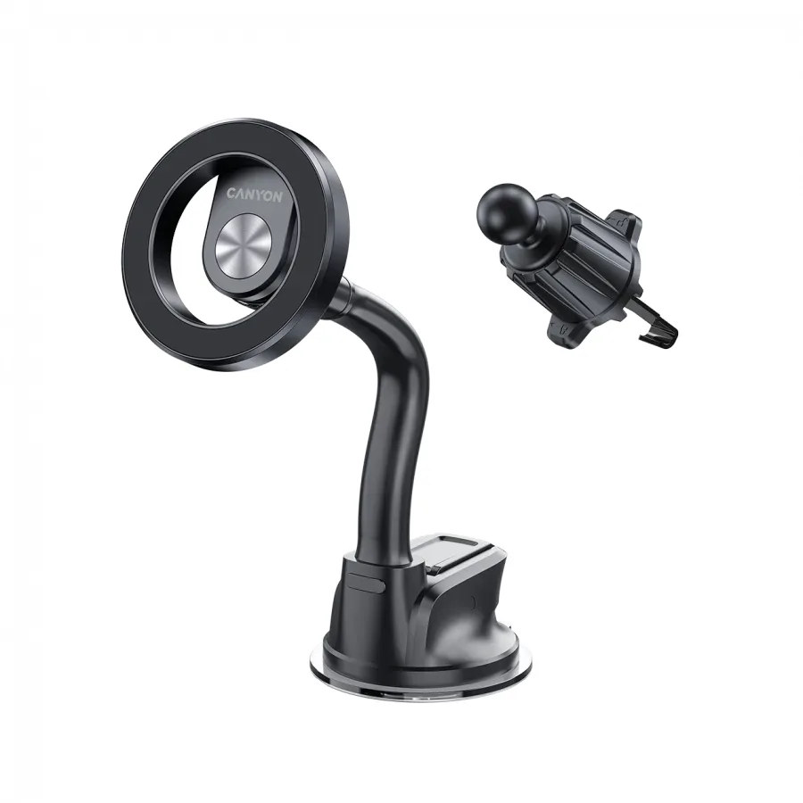 Canyon Magnetic car holder OnGrip 12 suction + air vent Black