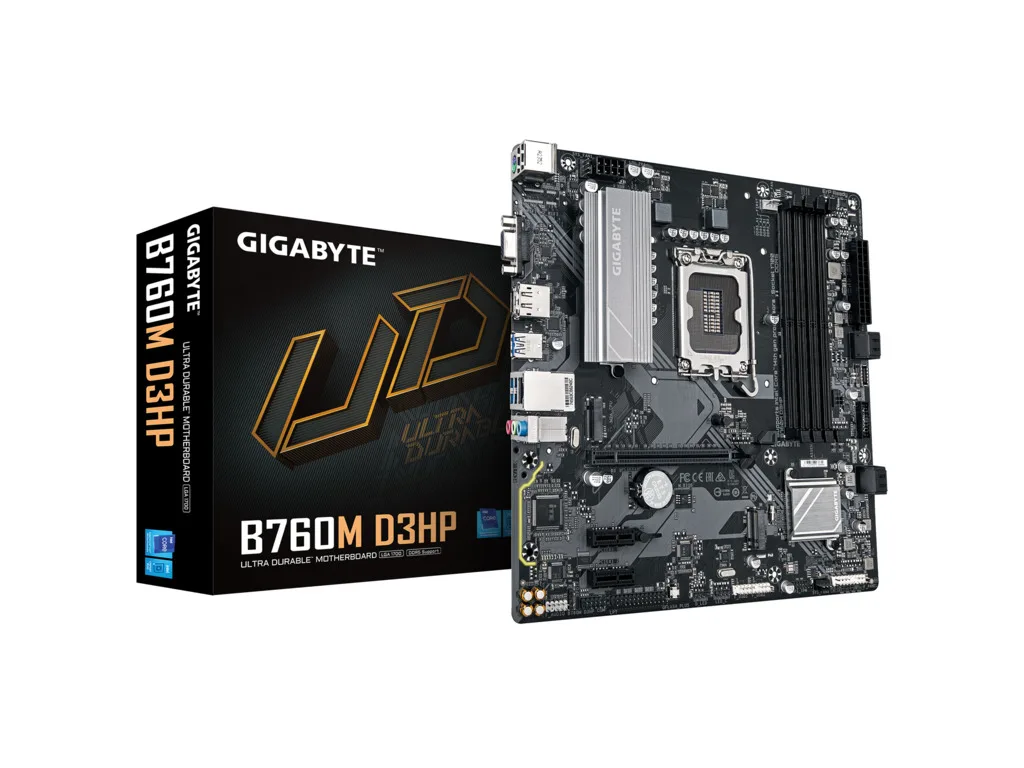 Gigabyte MB B760M D3HP LGA1700, 4xDDR5, 2xM.2,4xSATA HDMI, DP, D-Sub, LAN chip, 12x USB, mATX