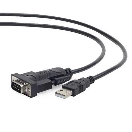 Gembird USB to DB9M serial port converter cable, black, 1,5m UAS-DB9M-02