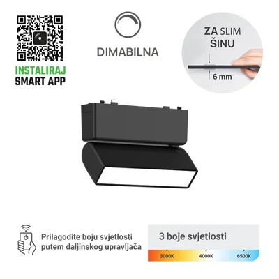 Green TECH LED magnetna svjetiljka 6W, 3CCT, LED Osram, Dim./ Smart Lamp APP