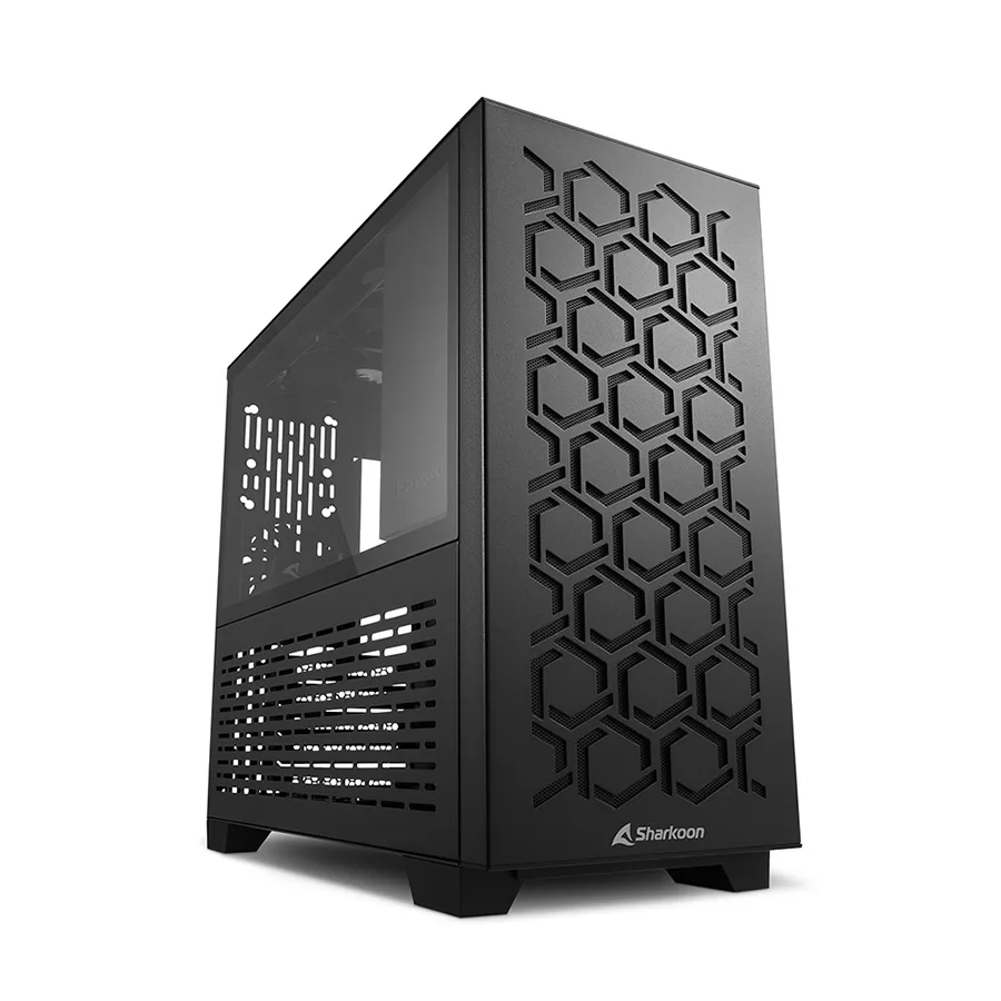 Kućište SHARKOON gaming MS-Y1000 bk, black, ventilatori 1x80mm PWM, 3x120mm PWM, Micro-ATX