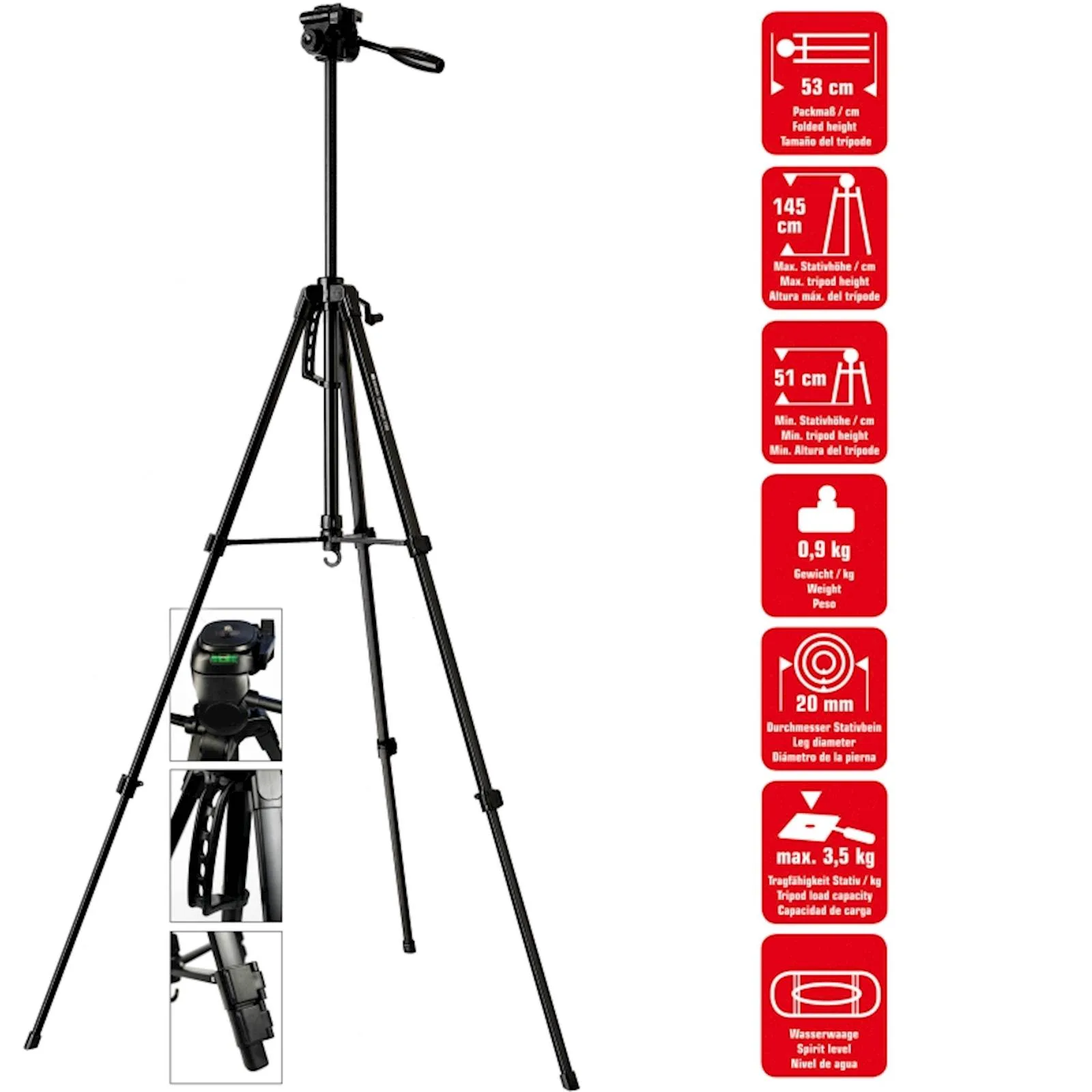 Braun Photo Technik Stativ BRAUN LightWeight 145S