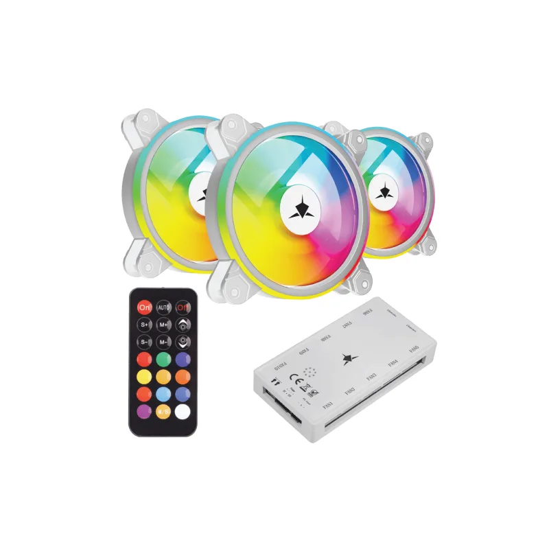White Shark FAN GCF-S028-005 NEBULA-2 BIJELI ARGB KIT