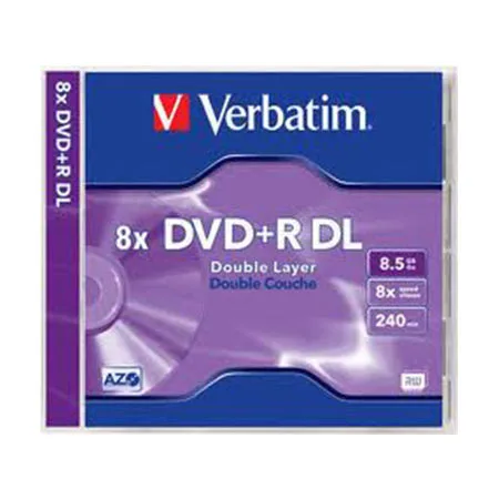 DVD+R DL, VERBATIM, 8,5 GB, 8X, MATT SILVER JC, 43540