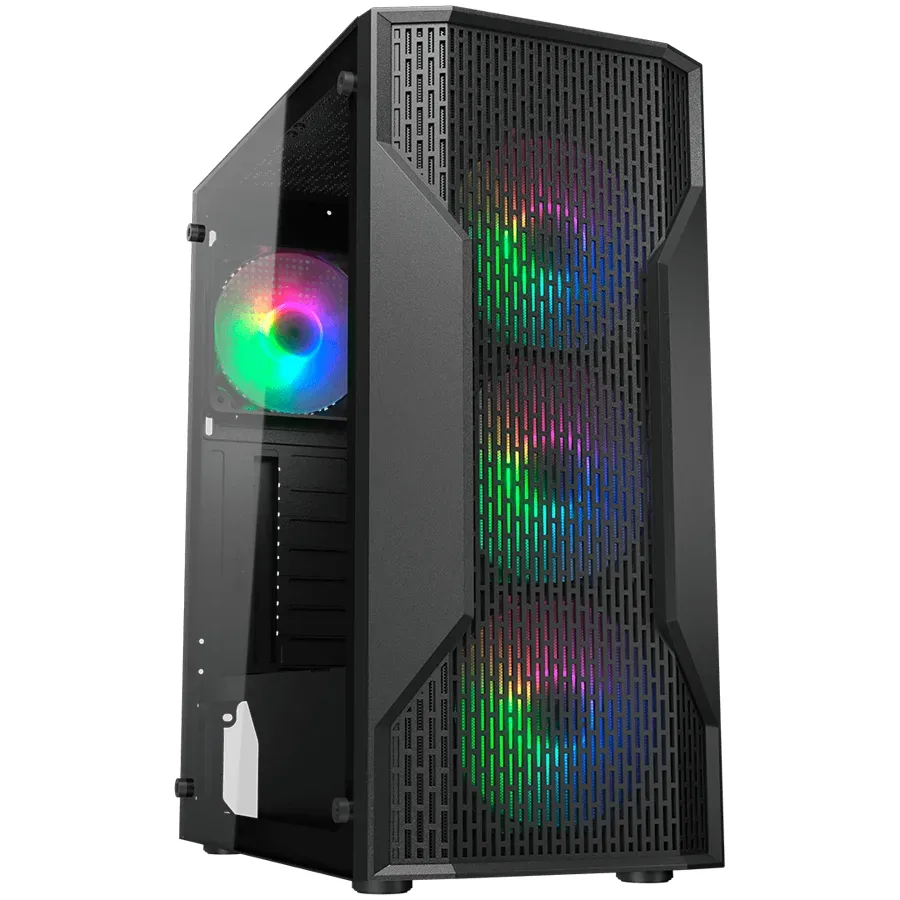 Cougar Gaming COUGAR MX110 RGB PC Case, Mid tower, Black