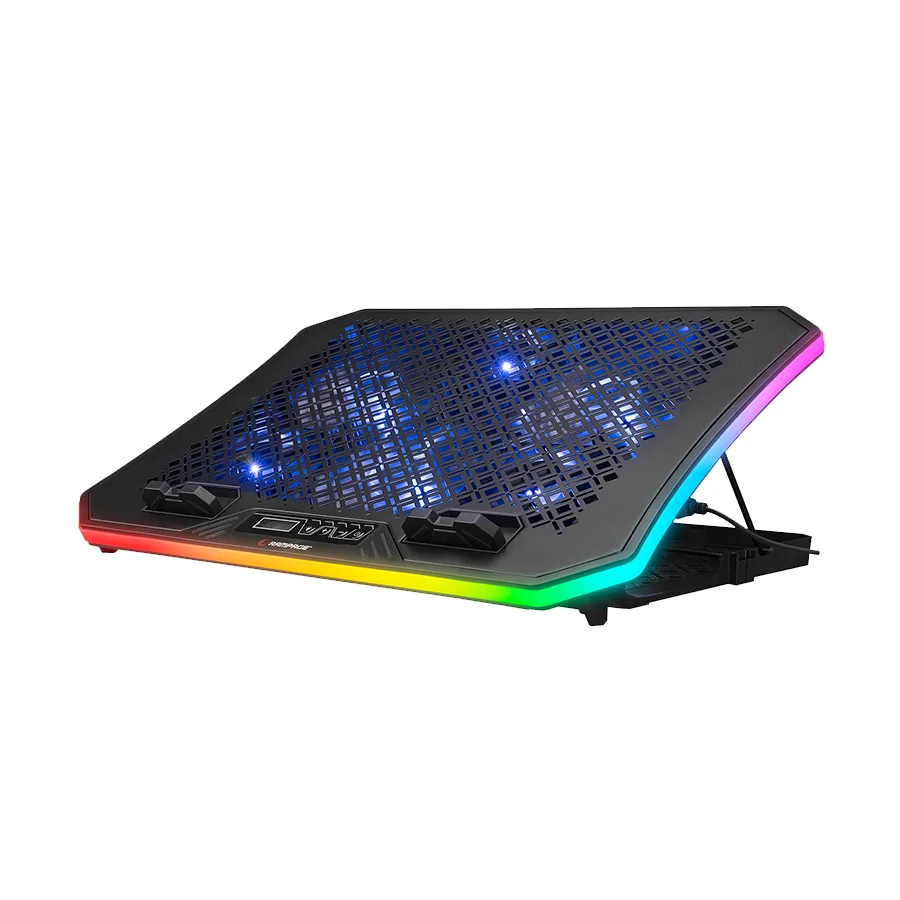 Rampage Postolje za notebook gaming AD-RC34 METAFOR Black 6 Fan RGB Illuminated 10"-19", 36312