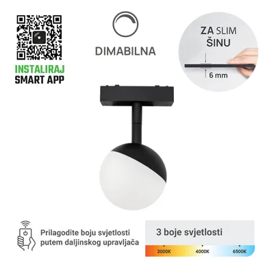 Green TECH LED magnetna svjetiljka 6W, 3CCT, LED Osram, Dim./ Smart Lamp APP