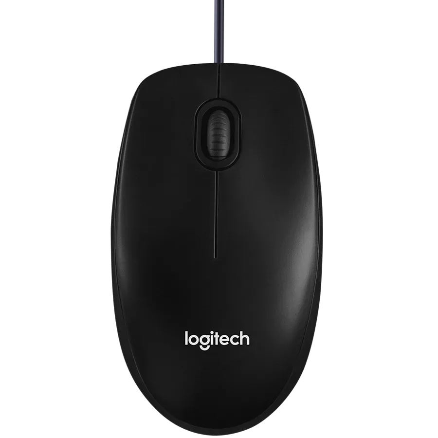 Logitech B100 Corded Mouse - BLACK - USB - B2B