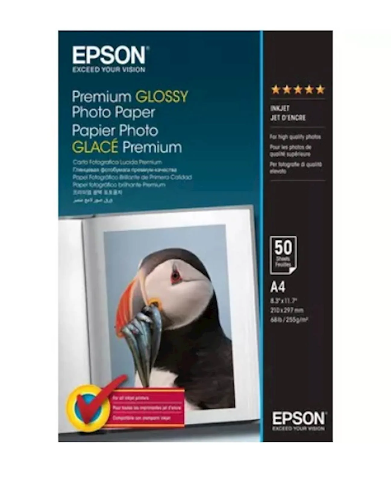 Epson Premium Glossy Photo Paper - A4 - 50 Sheets