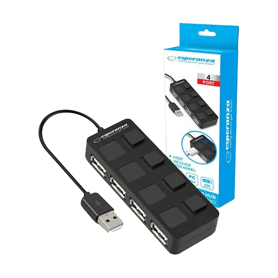 USB HUB ESPERANZA 4 PORT USB 2.0 EA161