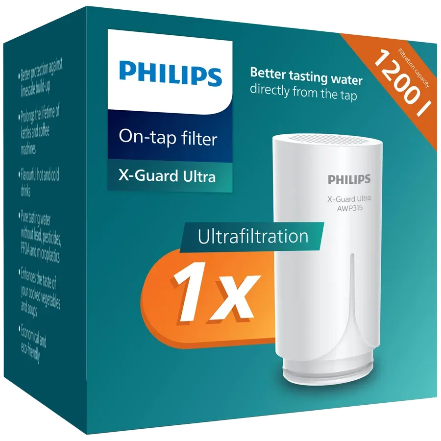 Philips Tap filter cartridge AWP315/10 X-Guard Ultra, 0.1 µm ultrafiltration, 1,200 l