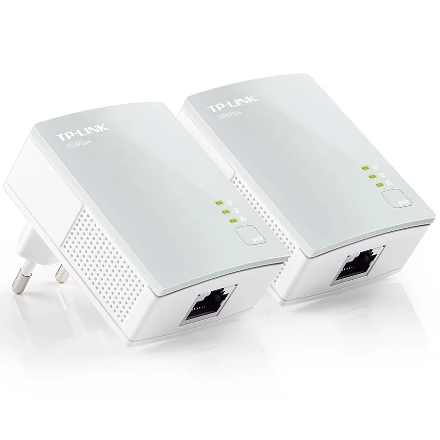 TP-Link AV600 Powerline Starter Kit, Qualcomm, 1 Fast Port, 600Mbps Powerline, Ultra Compact Size, HomePlug AV