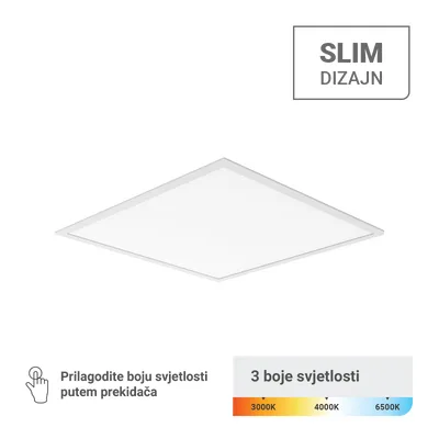 Green TECH LED slim panel 40W, 3CCT 100lm/W, 595 x 595 x 9 mm
