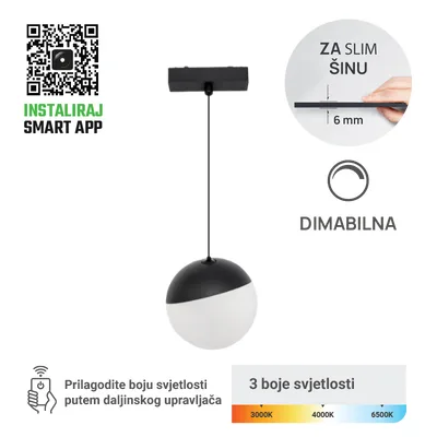 Green TECH LED magnetna svjetiljka 6W, 3CCT, LED Osram, Dim./ Smart Lamp APP