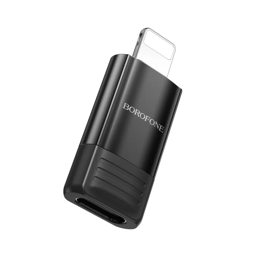 USB adapter BOROFONE BV18 iPhone/lightning male to Type-C female USB2.0 black