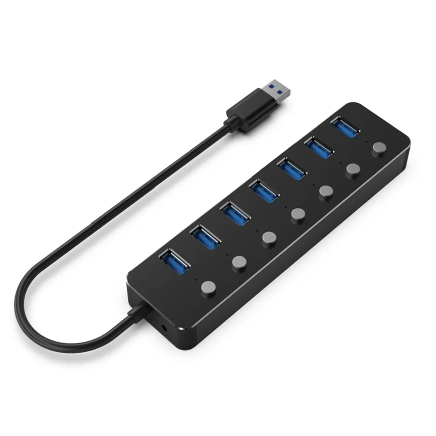 Gembird USB HUB 3.1 (Gen 1) 7 port sa prekidacima UHB-U3P7P-01