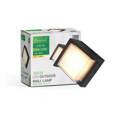 Green TECH LED vanjska zidna svjetiljka OHIO, 12W, 3000K, IP65