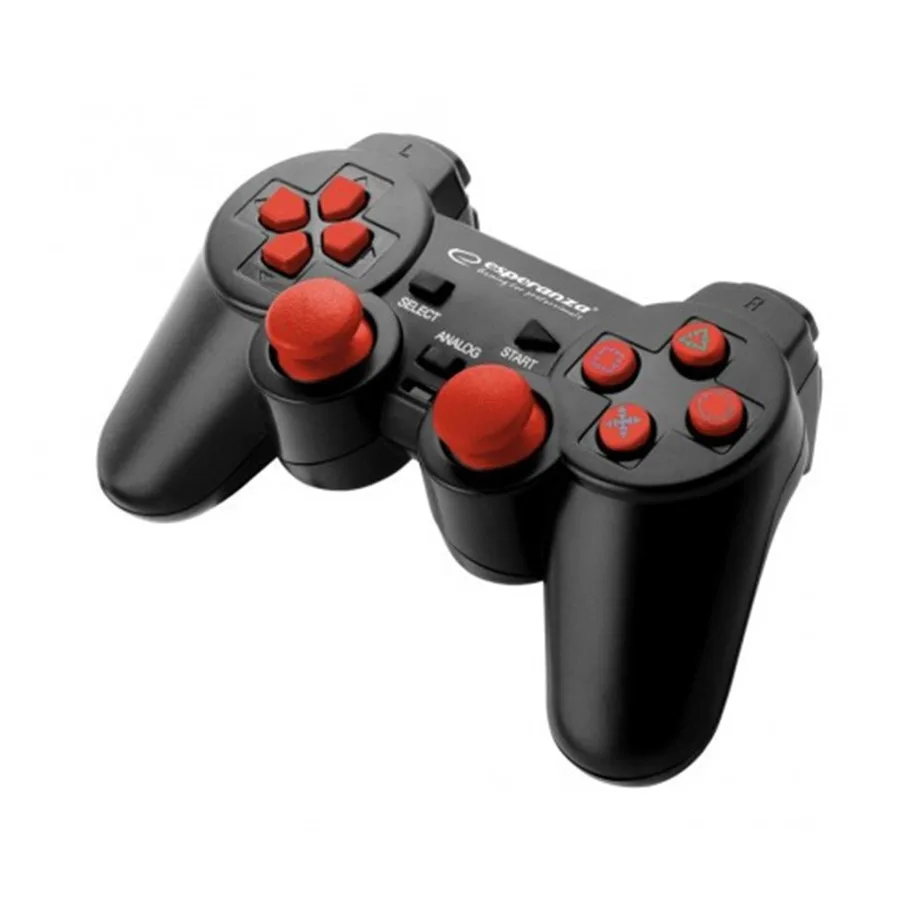 Game Pad ESPERANZA CORSAIR vibration, PS2/PS3/PC, USB, black/red, EGG106R