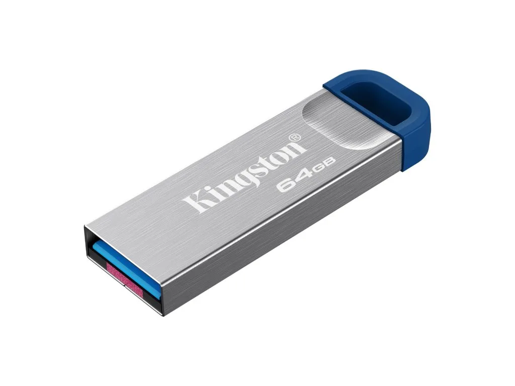 Kingston FD 64GB DTKN USB3.2 DataTraveler Kyson Stylish Capless Metal Case, 220MB/s read