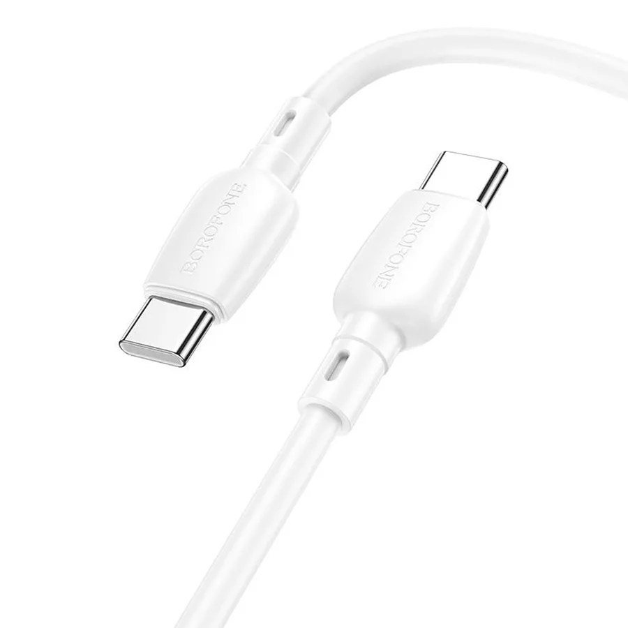 Borofone USB kabal Type-C to Type-C BX93 Super power 60W fast charging data white, 1m