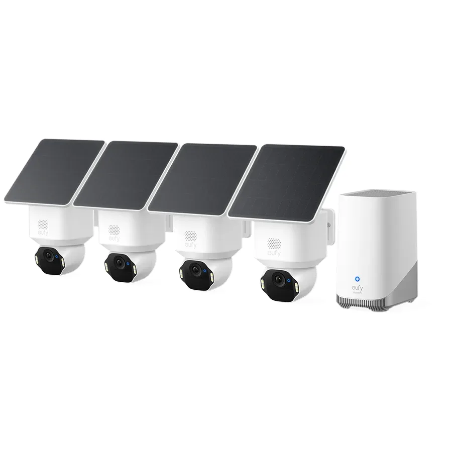 Anker eufy SoloCam E42 4xCam+1xHomeBase3+4xSolarPanel White Ultra HD 4K
