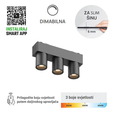Green TECH LED magnetna svjetiljka 6W, 3CCT, LED Osram, Dim./ Smart Lamp APP