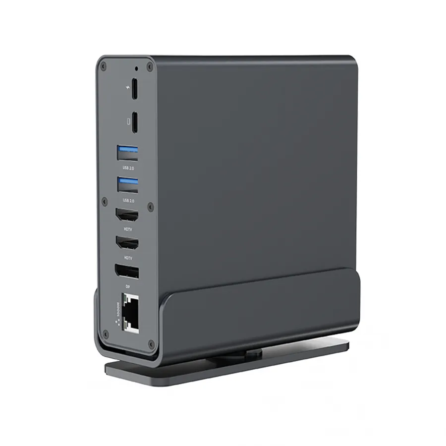 Docking station GEMBIRD USB Type-CF 15-in-1 multi-port HDMIx2 + DisplayPort + PD + card reader + GigaLAN + 3.5