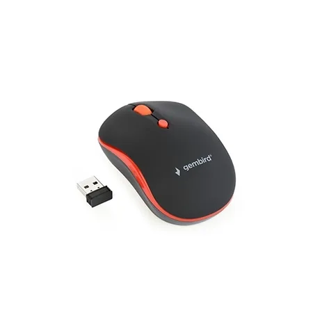 Miš GEMBIRD MUSW-4B-03-R, wireless, optical, black/red, up to 1600 dpi