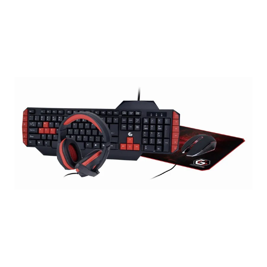 Gembird Tastatura + miš + slušalice + podloga Gaming GGS-UMG4-02, USA layout