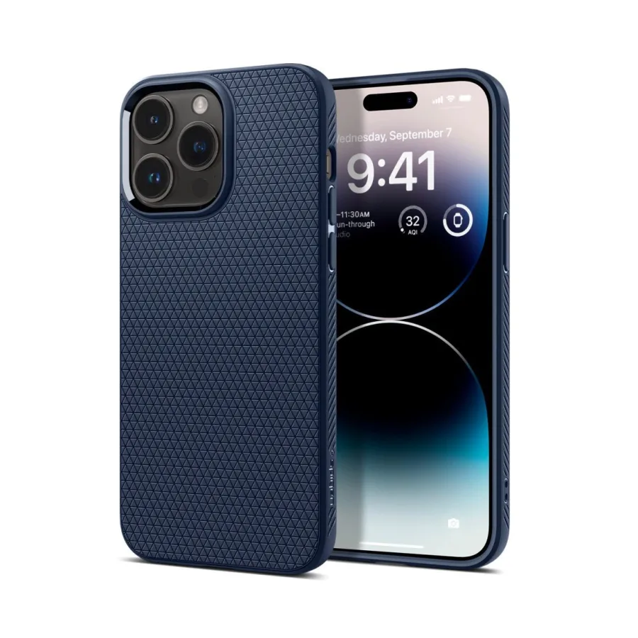 Apple FUTROLA SPIGEN LIQUID AIR ACS06563 ZA IPHONE 15 PRO MAX - TAMNOPLAVA