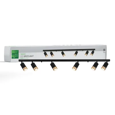 Green TECH LED spot svjetiljka GU10 X 6 kom, crno-zlatna boja