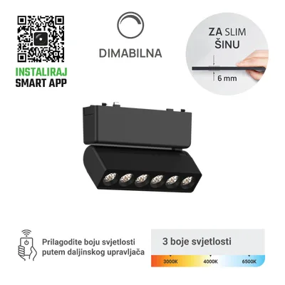 Green TECH LED magnetna svjetiljka 6W, 3CCT, LED Osram, Dim./ Smart Lamp APP