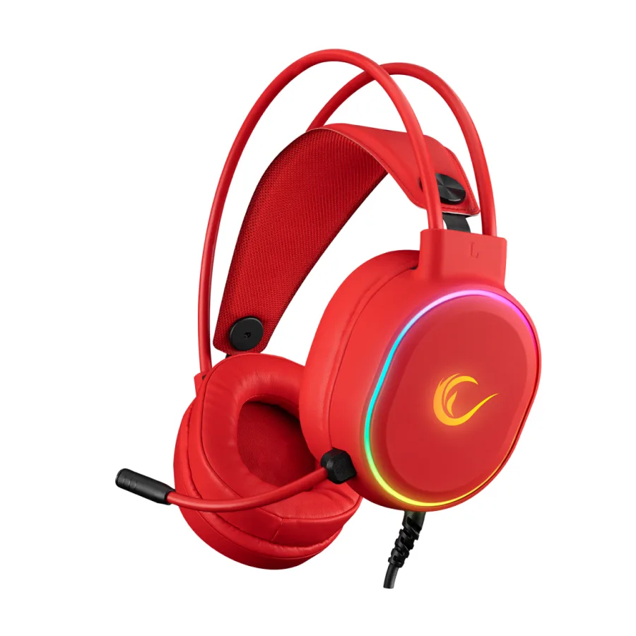 Rampage Slušalice sa mikrofonom gaming ROGUE red 7.1, PC/PS4/PS5, USB, RGB LED, 35132