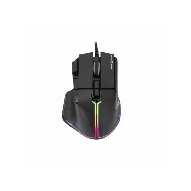 White Shark MIŠ GM-9006 MARROK Crni RGB / 12.000 dpi