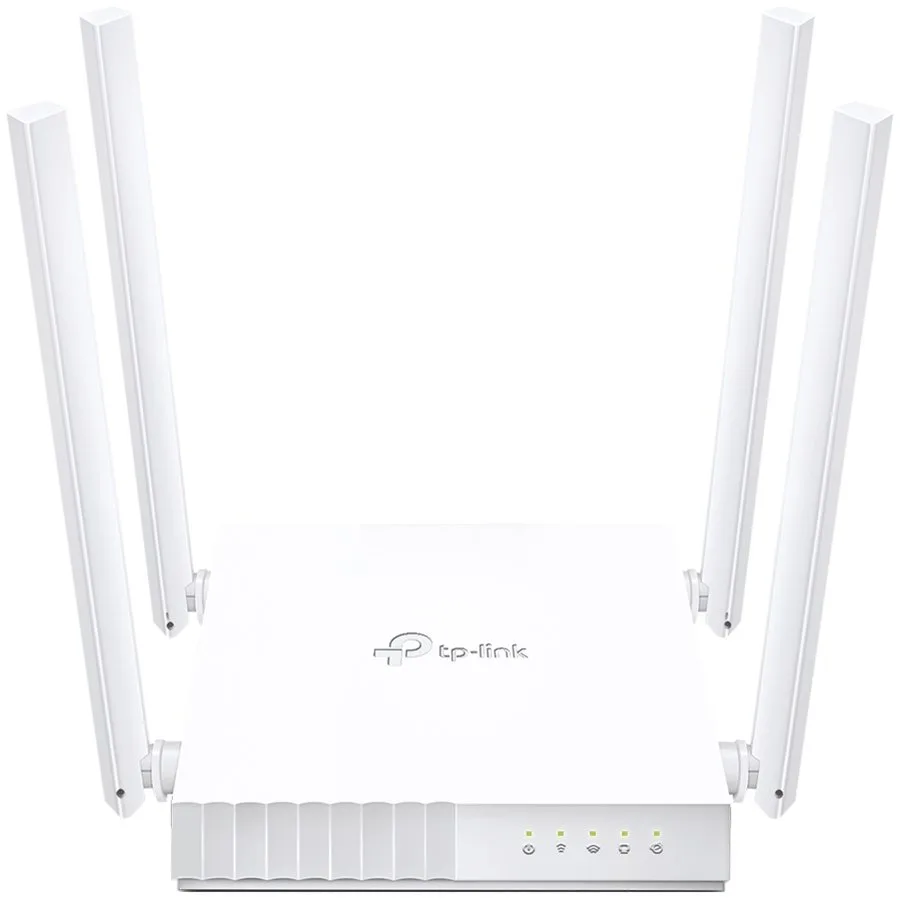 TP-Link Archer C24 AC750 Dual-Band Wi-Fi Router, 300 Mbps 2.4 GHz + 433 Mbps 5 GHz, 4×Antennas