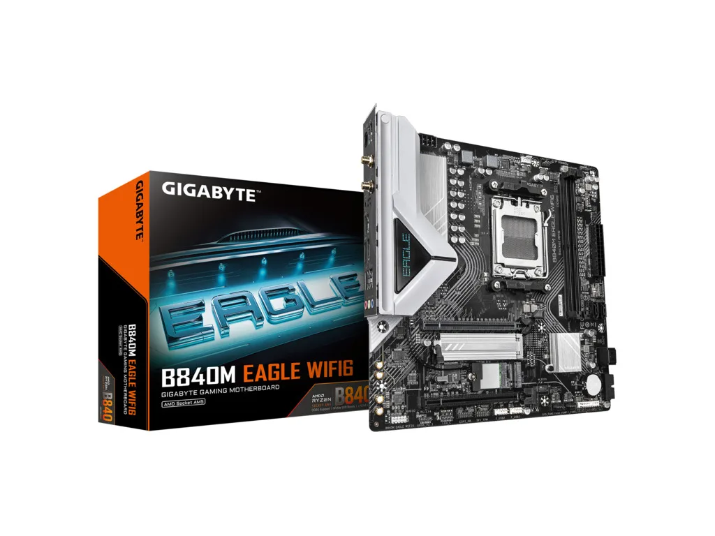 Gigabyte MB B840M EAGLE WIFI6 AM5, 2xDDR5, 2xM.2, 4xSATA 7xUSB, HDMI, DP, USB Type-C, mATX