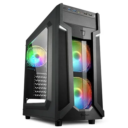Kućište SHARKOON gaming VG6-W RGB, ATX, ventilator 3x120 mm LED, 2xUSB3, Window