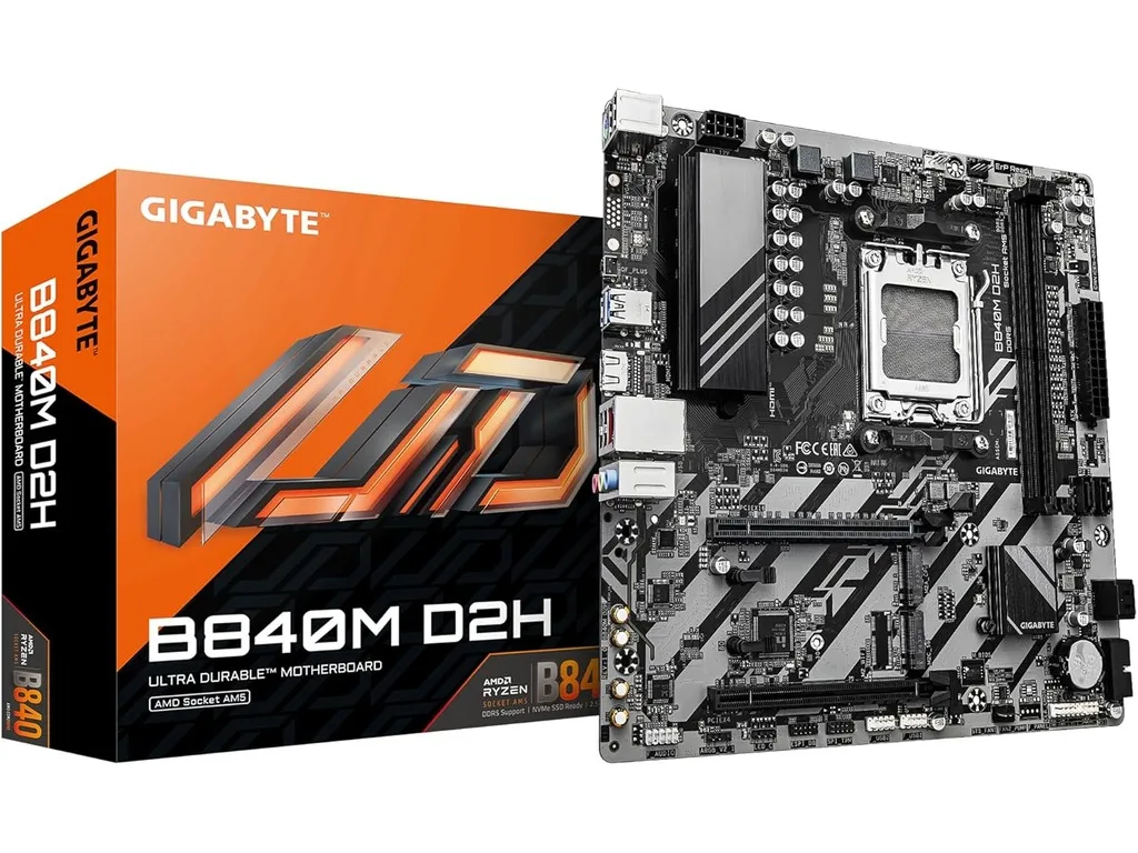 Gigabyte MB B840M D2HAM5, 2x DDR5, 2x M.2, 4x SATA12xUSB, 1x HDMI, mATX