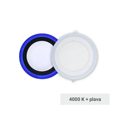 LED panel Lumera Lighting 18W + 6W, 4000K + plava boja svjetl., ugradni, okrugli