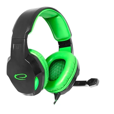 Slušalice sa mikrofonom ESPERANZA COBRA gaming, green, volume control, EGH350G