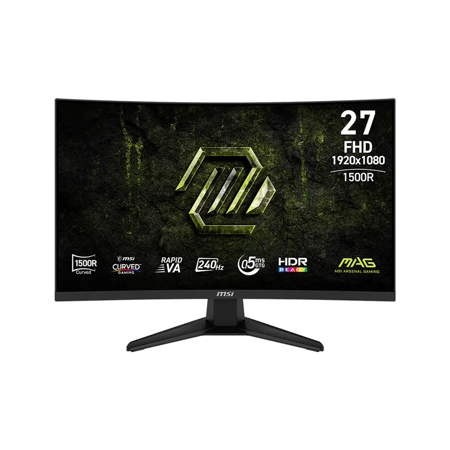 MONITOR 27 MSI MAG 275CF 27" 1920 x 1080 (FHD) FreeSync, 240Hz, 0.5ms (GtG, Min.), 1xDP 1.2a