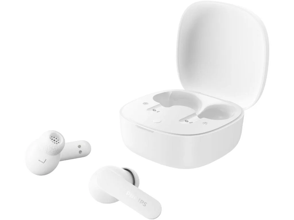 Philips TAT2100WT BT slušalicedo 36h baterija, BT 6.0, IPX4, 4 mikrofona, pogonske jedinice od 10 mm