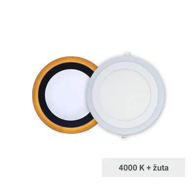 LED panel Lumera Lighting 3W + 3W, 4000K + 3000K, ugradni, okrugli