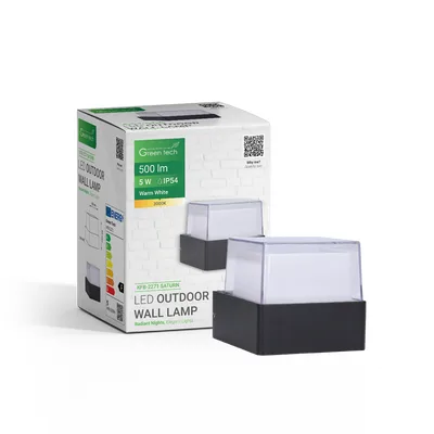 Green TECH LED zidna svjetiljka SATURN, 5W, 3000K, IP54