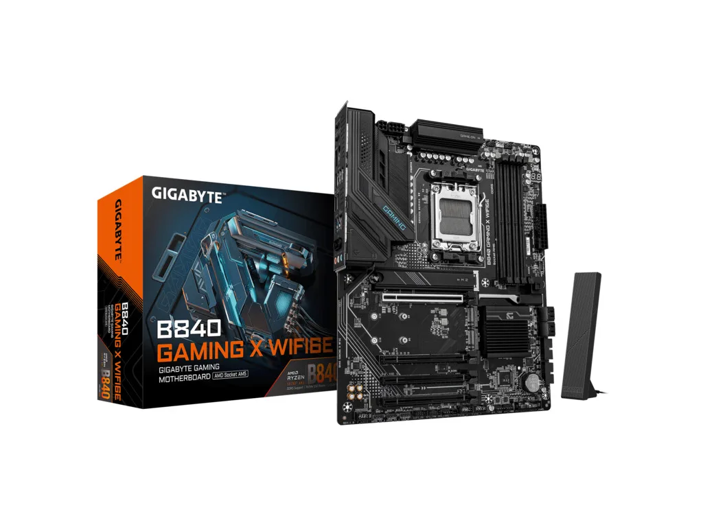 Gigabyte MB B840 GAMING X WF6E AM5, 4x DDR5, 3x M.2, 4x SATA 8xUSB, 1x HDMI, 1x DP, ATX